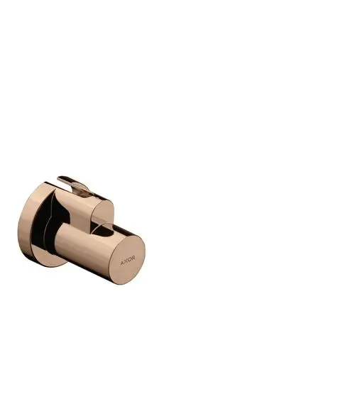 Polierter Wasserhahn in Rotgold-Finish, gefertigt von Hansgrohe. Die Funktionalität ist klar erkennbar, geeignet für moderne Badezimmeranwendungen.